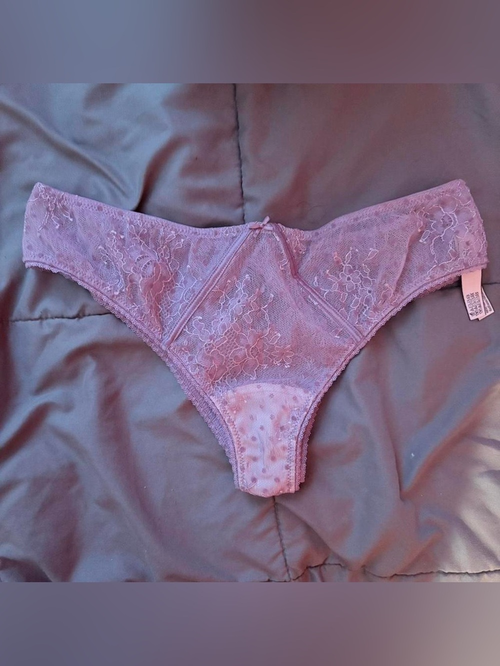 Victoria's Secret Lavender Lace thong Panty